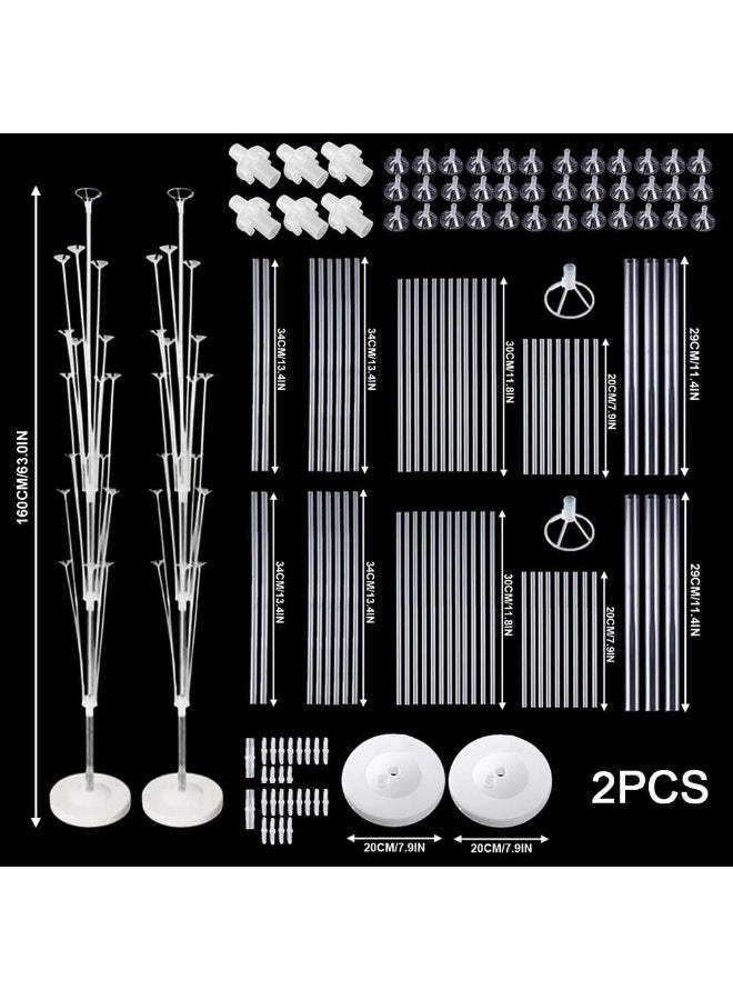 2 Pack Reusable Balloon Stand Kits,Water Can be Added Balloon Stand Holder with 19PCS Cups and Sticks Each for Birthday,Baby Shower,Wedding,Graduation,Party Decorations(160cm) - Image 4